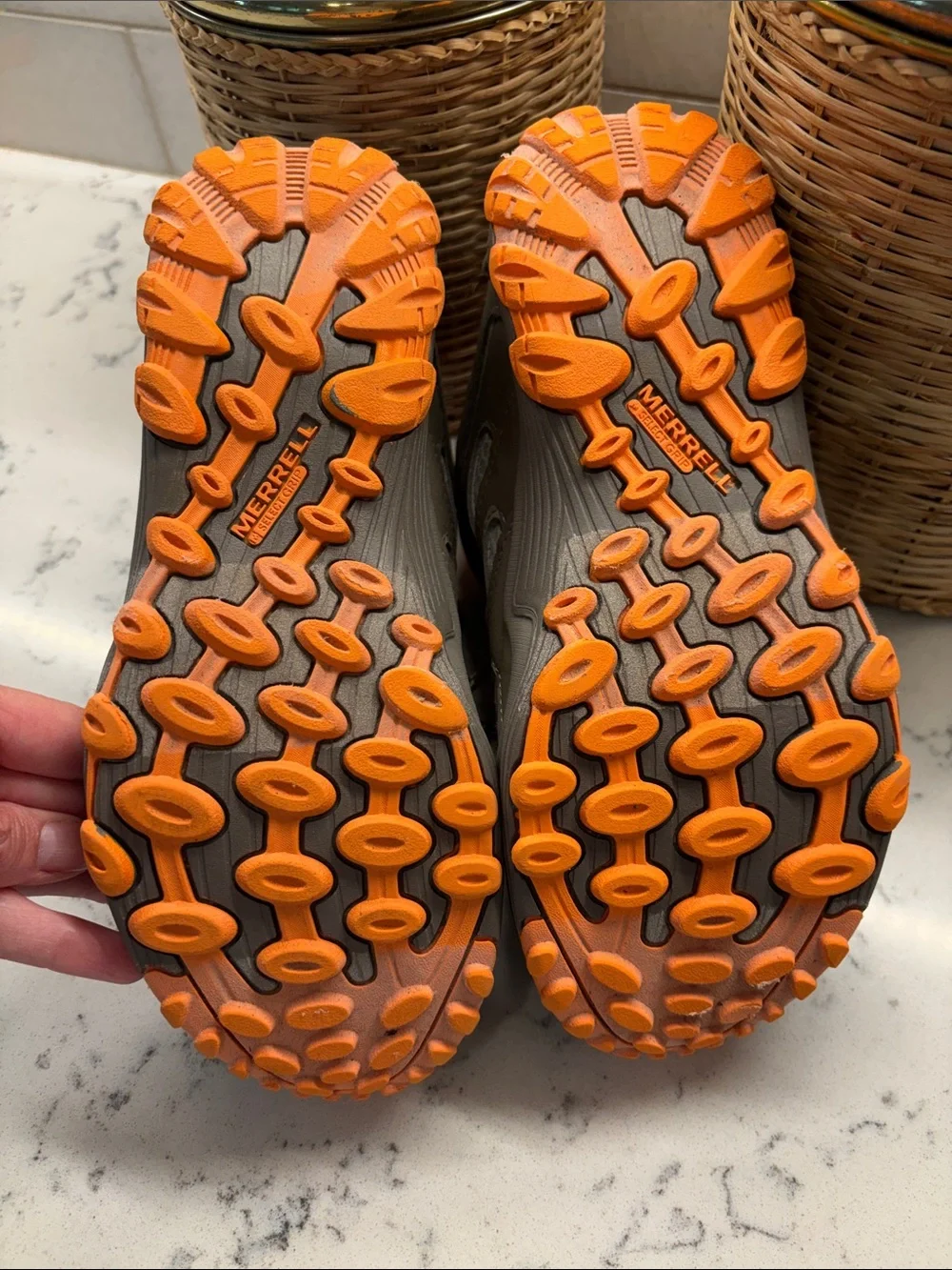 Merrell Kids Gray and Orange Hiking Boots